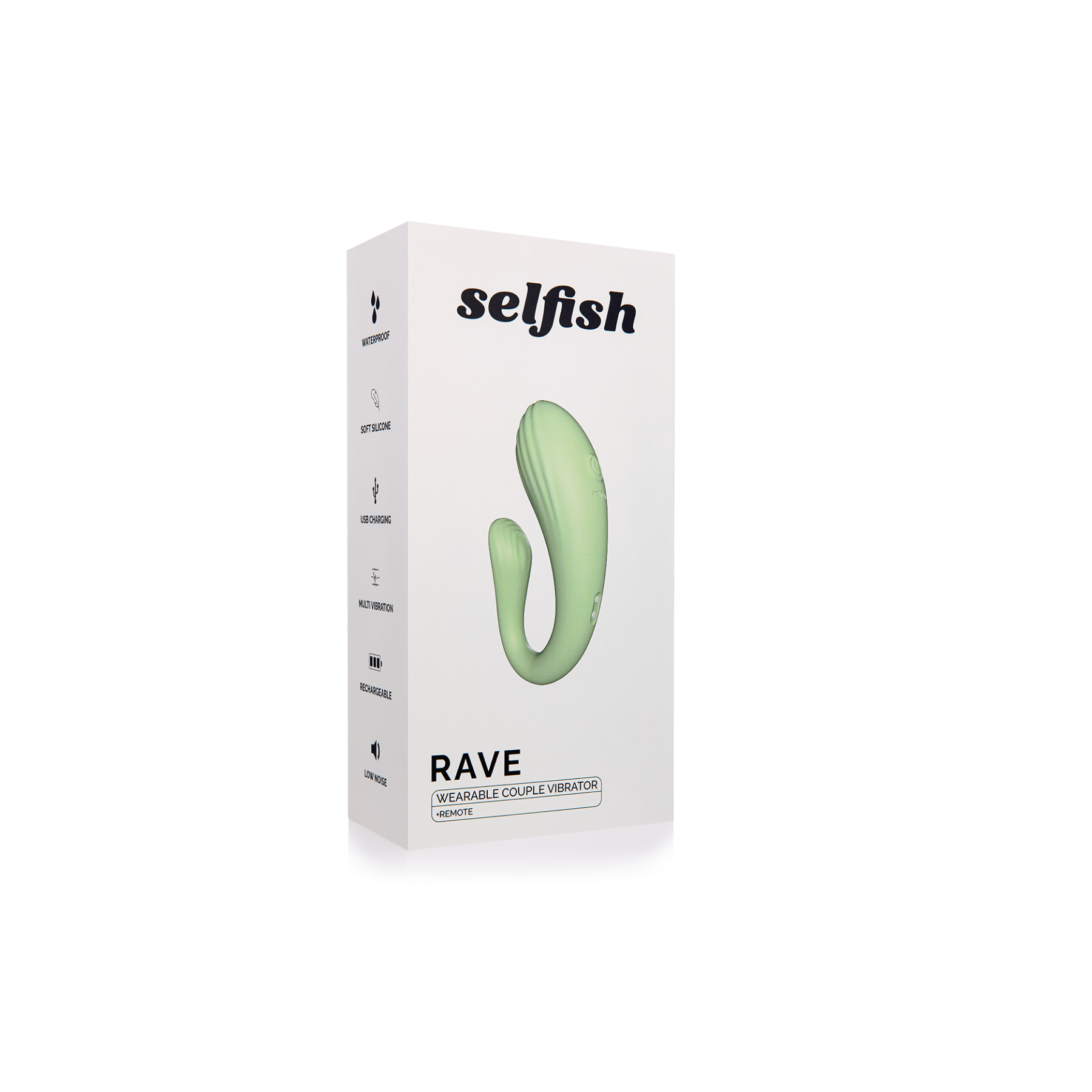 ויברטור לביש זוגי עם שלט, קופסה