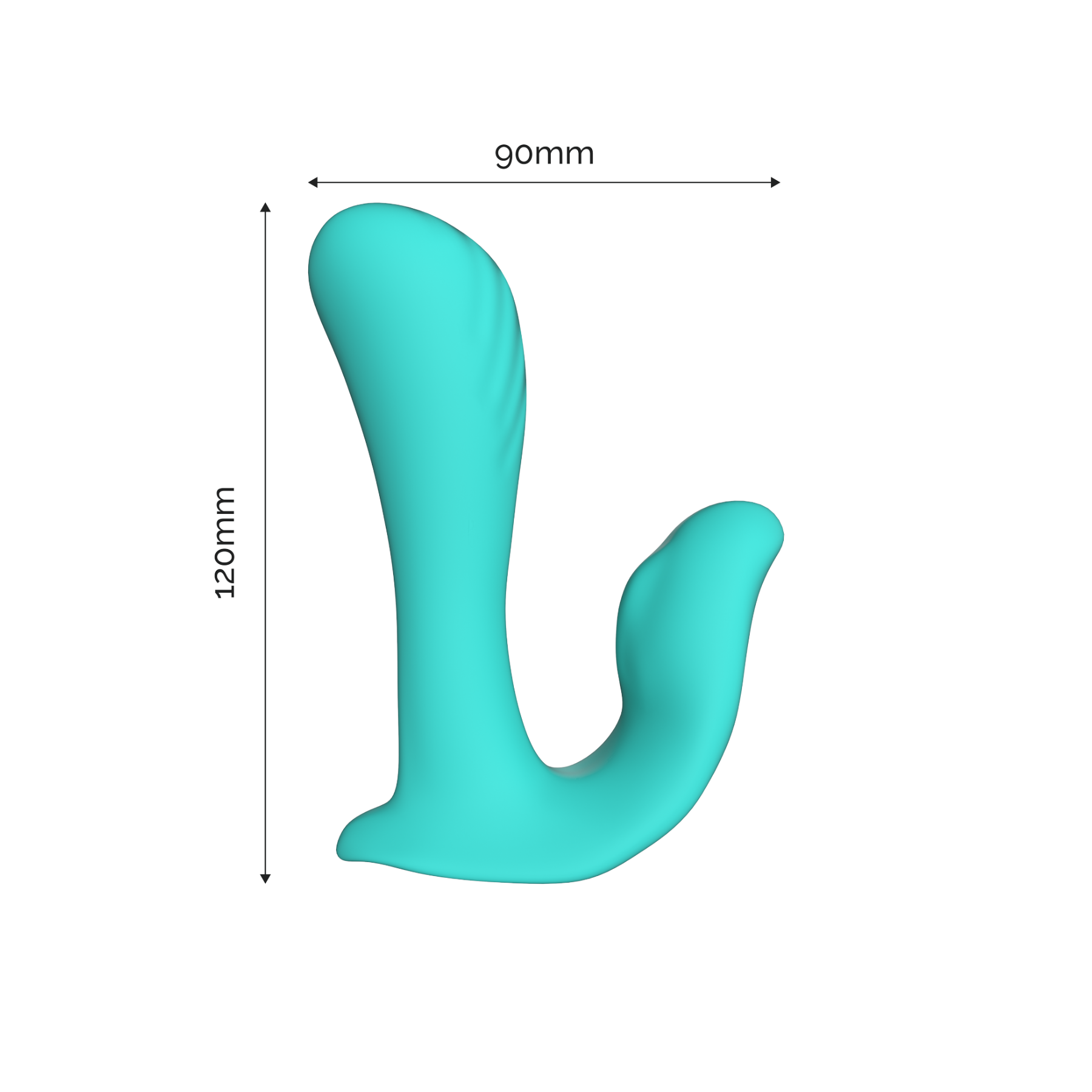 ויברטור חודר לביש עם שלט, מידות